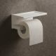Держатель для туалетной бумаги с полочкой Knotlor PH102WY, белый
