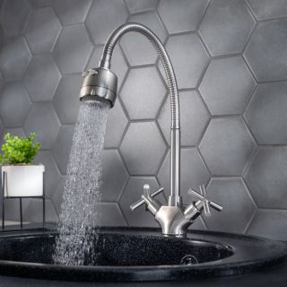 Смеситель для кухни РМС SUS124-279F нержавеющая сталь