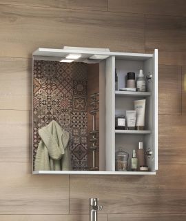 Зеркало-шкаф с подсветкой Vigo Dianaz.DIA.60.R.El 60 см белый