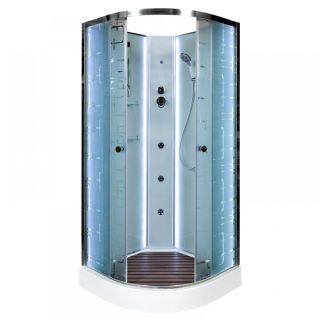 Душевая кабина Deto EM1590 N LED с гм. 90х90х208см