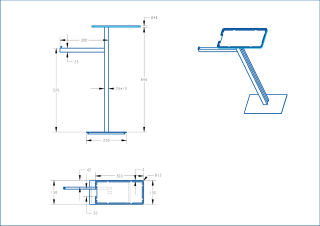 Стойка напольная с полкой и полотенцедержателем Boheme 10952-GM оружейная сталь