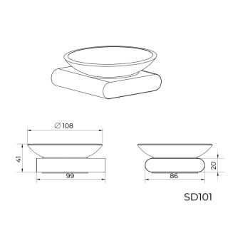 Мыльница Knotlor SD101GM, оружейная сталь