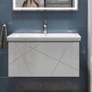 Тумба под раковину подвесная Vigo Geometry 035 80 см белый