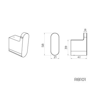 Крючок для ванной комнаты Knotlor RH101C, хром