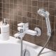 Смеситель для ванны с душем РМС SL123W-009E белый