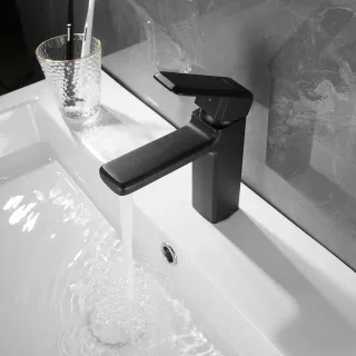 Смеситель для раковины Shevanik S8801H чёрный