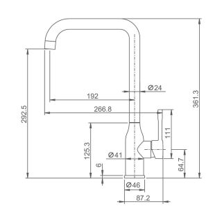 Смеситель для кухни Splenka S206.40.06 чёрный