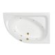 Гидромассажная ванна WHITECROSS Aquarella 0109.170110.100.SOFT.GL правая 170x110 см Soft золото