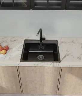 Мойка кухонная GranFest VERTEX V-580 черный