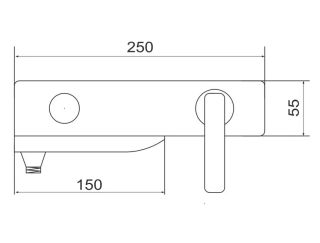 Смеситель для ванны Rose R2702H чёрный матовый