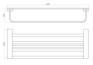 Полка для полотенец  Wonzon & Woghand Eclipse WW-9181-LG золото глянцевое