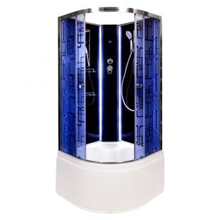 Душевая кабина Deto BМ4510 N LED BLACK 100х100х208 см