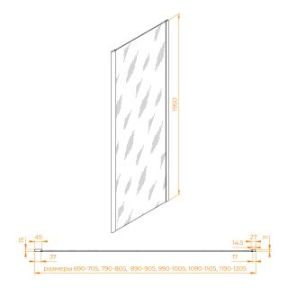 Боковая панель RGW Z-050-2B 352205211-14 110см чёрный