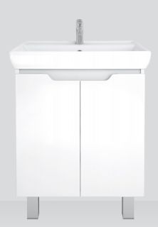 Тумба под раковину Dreja Q PLUS (D)  99.1006 80 см Белый глянец