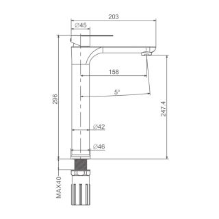 Смеситель для раковины Prohanss P35.15.05 сатин