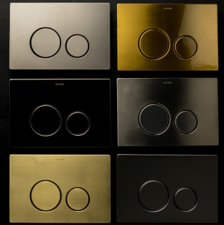 Кнопка смыва Boheme 649-SGM оружейная сталь