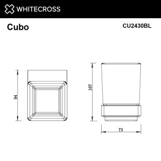 Стакан подвесной WHITECROSS Cubo CU2430CR хром