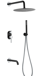 Душевая система Boheme Uno 464-2-BCR чёрный/хром