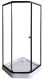 Душевой уголок Parly с поддоном 90x90см чёрный ZEP91B