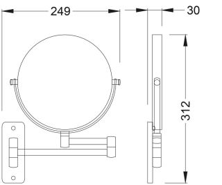 Зеркало Timo Saona 13076/16 белый матовый