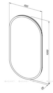 Зеркало с подсветкой Aquanet Монте 288970 50 см белый матовый