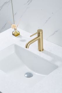 Смеситель для раковины Gappo G1006-3 золотой сатин