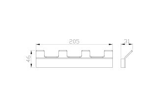 Вешалка с четырьмя крючками для ванной Wonzon & Woghand Lotte WW-8345-BG брашированное золото