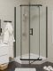 Душевой уголок Parly с поддоном 90x90см чёрный ZPE911B