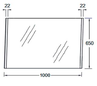 Зеркало  Jacob Delafon Sherwood EB1837RU-P6 100 см дуб натуральный