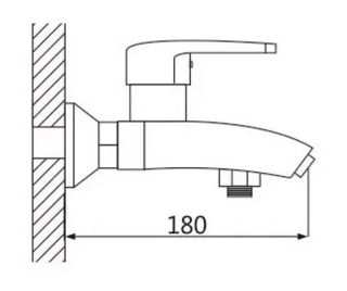 Смеситель для ванны Shevanik S5002F белый/хром